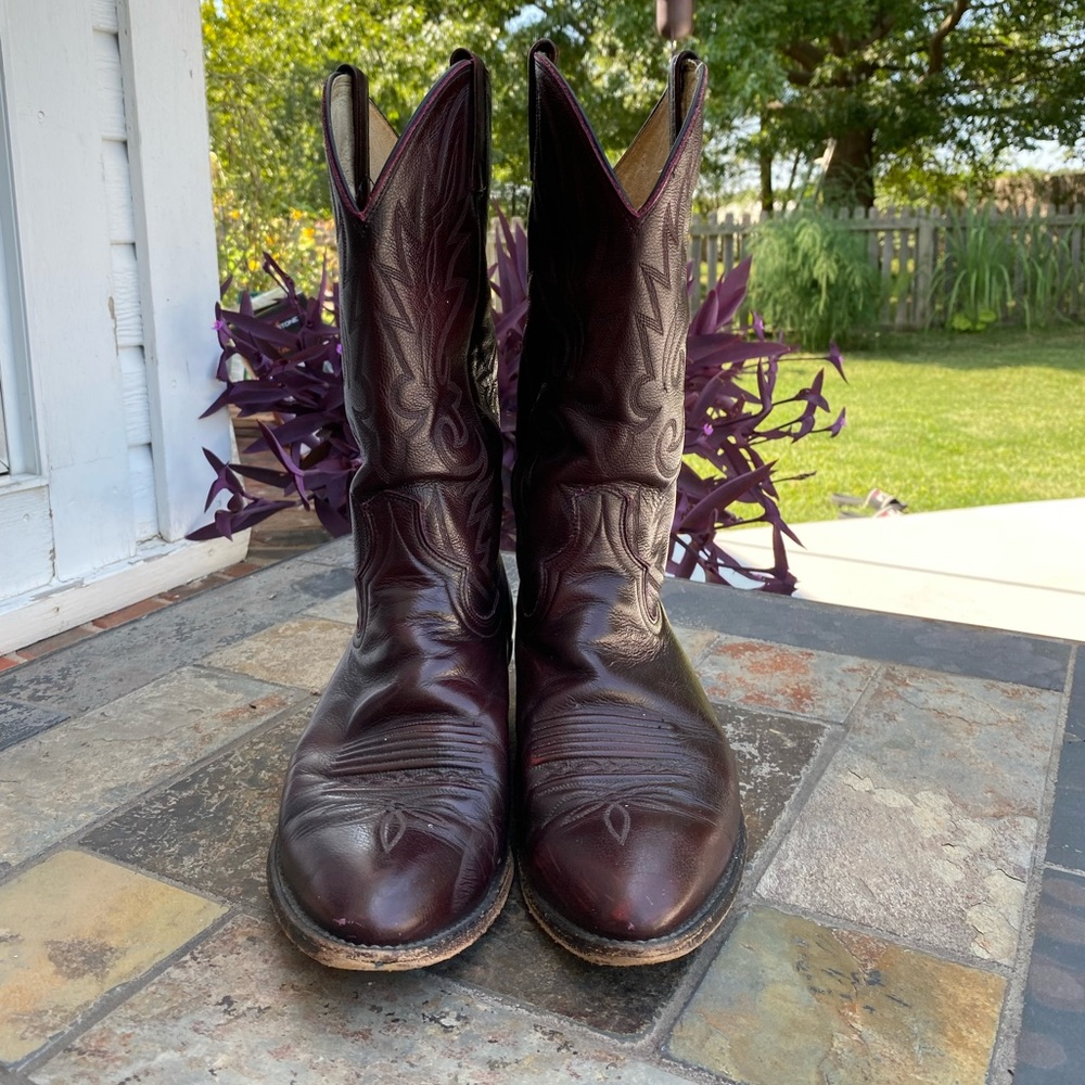 Dan Post Burgundy Cowboy Boots